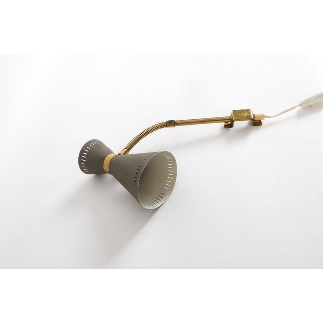 Gray 1950's Swedish Wall or Desk Lamp by Falkenberg Belysning For Sale - Image 8 of 12