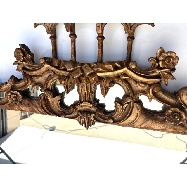 Chinese Chippendale Style Wall / Over-Mantle Mirror For Sale In Los Angeles - Image 6 of 8