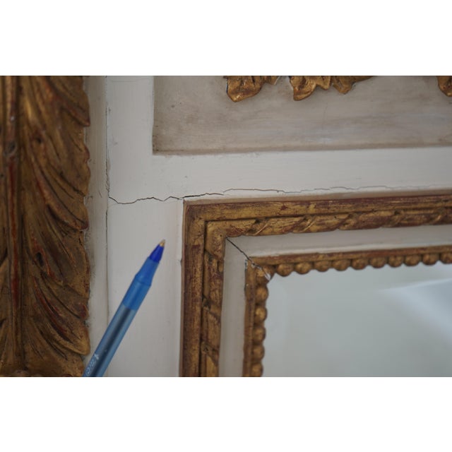 French Louis XVI 19th Century Rams Head Pier Mirror For Sale - Image 13 of 16