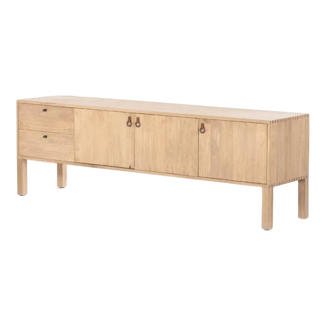Four Hands Isador Media Console, Dry Wash Poplar For Sale