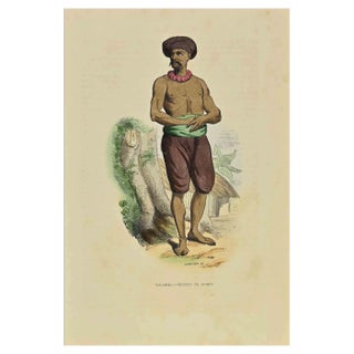 Auguste Wahlen, Indoustan, Man of the people, Lithograph, 1844 For Sale