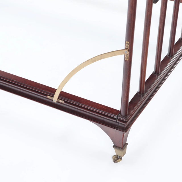 1900 - 1909 1900s English Brass Mounted Mahogany Campaign Bed For Sale - Image 5 of 7