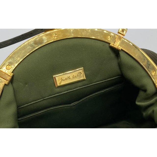 Animal Skin Vintage Judith Leiber Green Ostrich Clutch For Sale - Image 7 of 9