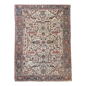 Blooming Jungle Antique Heriz Rug - 8 X 11