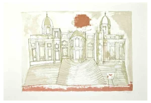 Franco Gentilini, The Cathedral, Offset Print, 1970s