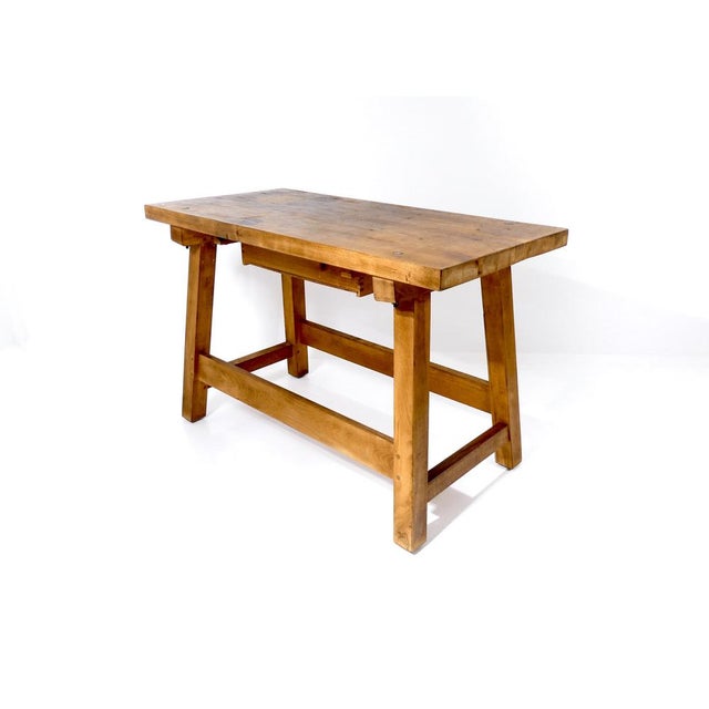 Vintage Swiss Workbench in Beech, 1930s For Sale - Image 4 of 18
