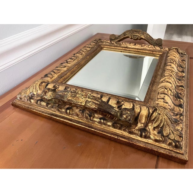 Late 20th Century Baroque Tray With Center Mirror For Sale In Miami - Image 6 of 11
