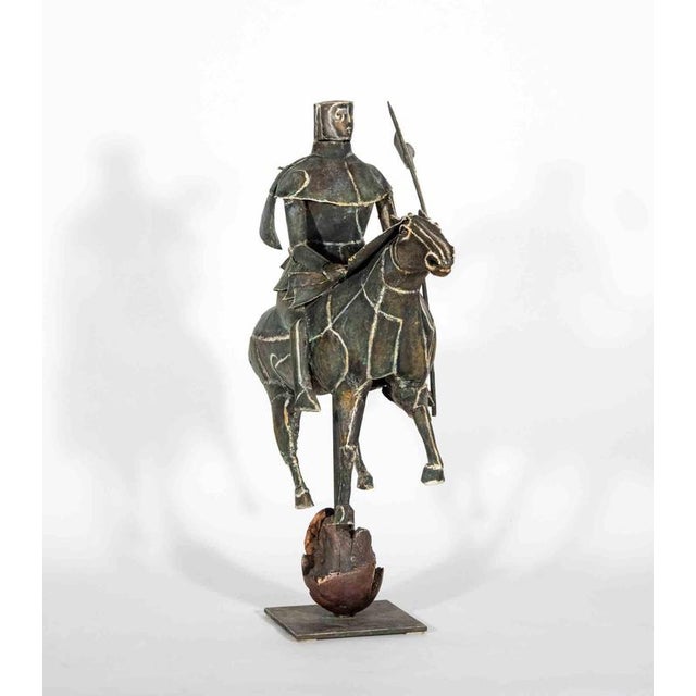 A Mighty Sculpture, in Excellent Condition, an Authentic Brass Creation of 1975, proposed by the Sculptor Lorenzo...