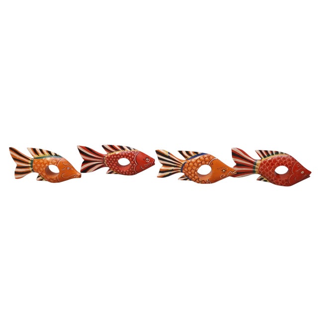 Late 20th Century Late 20th Century Tropical Fish Napkin Rings, Set of 12 For Sale - Image 5 of 8
