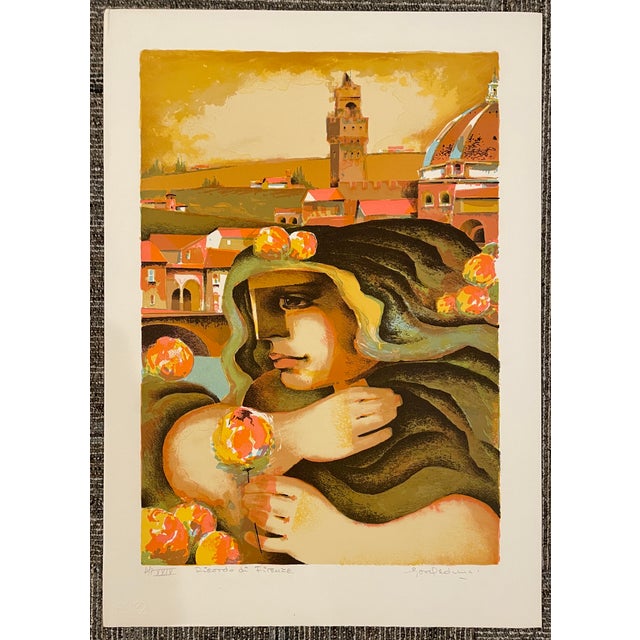 Jorge Dumas (born Uruguay 1928-1985) Ricordo di Firenze” (Memory of Florence), Lithograph on paper, pencil signed and...
