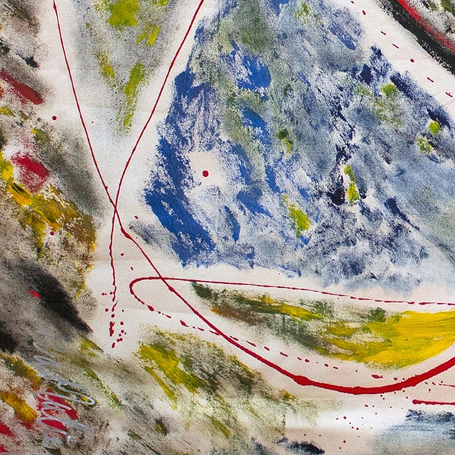 Textile Clarity — Abstract Expressionist Painting, Acrylics on Unstretched Canvas, 60 × 60 In For Sale - Image 7 of 7