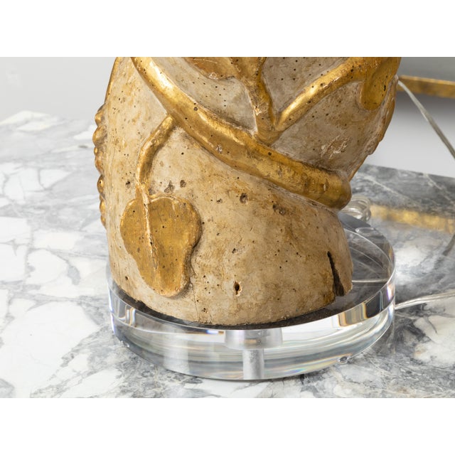 18th Century Italian Twisted Column Fragments Made into Table Lamps - a Pair For Sale - Image 9 of 9