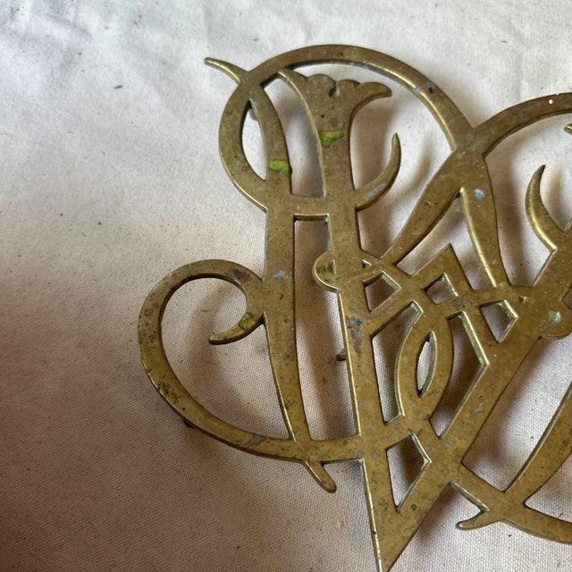 Metal 1970s Large Brass Williamsburg Trivet For Sale - Image 7 of 10
