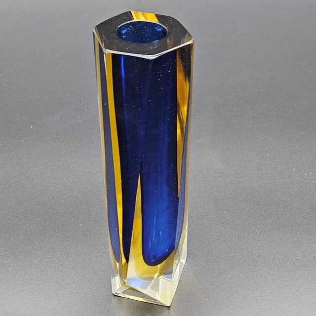 Mid-Century Modern Sommerso Murano Glass Vase by Flavio Poli for Seguso, 1950s For Sale - Image 3 of 5