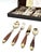 Mid-Century Bronze and Rosewood Royal Cutlery Set, 1970s, Set of 24 For Sale - Image 4 of 18