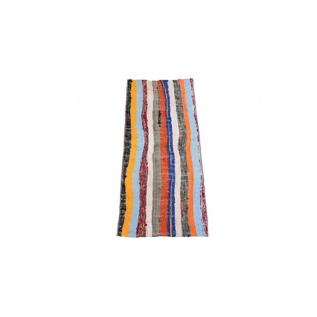 Decorative vintage mini rag rug from Adana region of Turkey. Approximately 45-55 years old. In very good condition. Rare...