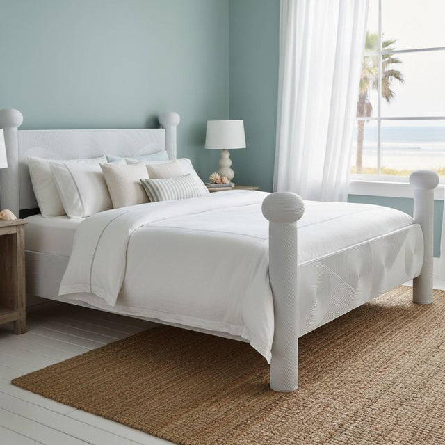 Pencil Reed Rattan Queen Bed Frame For Sale In Miami - Image 6 of 6