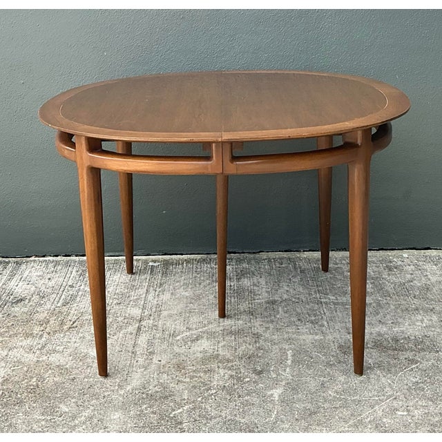 Coffee Vintage MCM Extendable Dining Table For Sale - Image 8 of 12