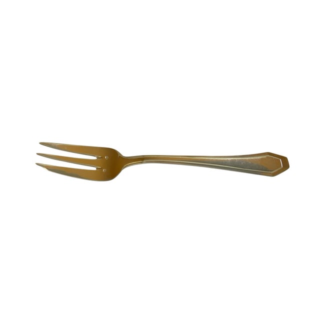 Art Deco Antique Majorelle Nancy French Art Deco Boxed Pastry Set 12 Forks Silver Plate Made in France 1930s For Sale - Image 3 of 6