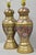Vintage Brass & Cloisonné Enamel Pink & Blue Jardiniere Urn Table Lamps - Pair For Sale - Image 12 of 14