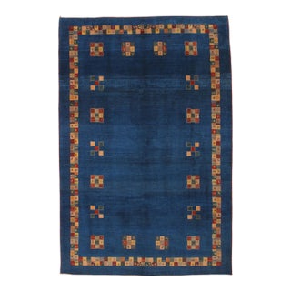 Vintage Hand-Knotted Persian Lori Gabbeh Rug 6'7" X 9'11" For Sale