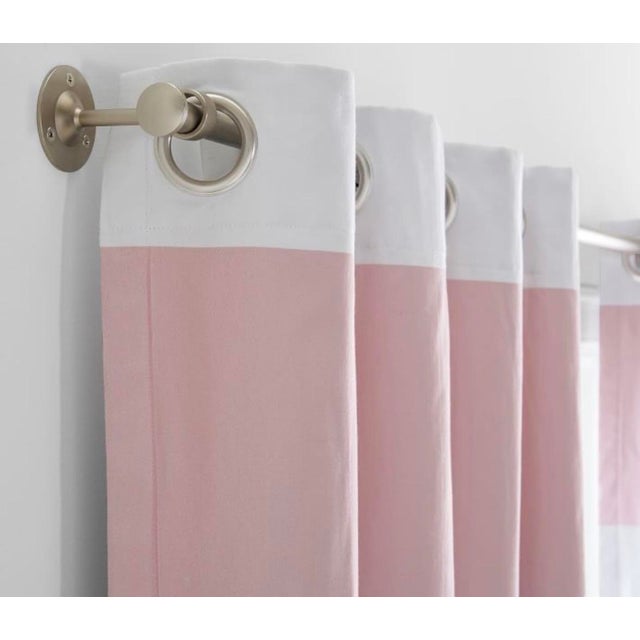 Shabby Chic Pottery Barn Kids Curtains, Set of 2 For Sale - Image 3 of 4