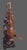 Antique Hand Carved Hardwood Hotei Happy Joyous Buddha Arms Raised Holding a Lotus Flower Table Lamp For Sale - Image 10 of 16