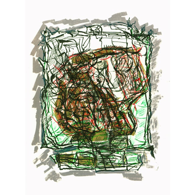 1976 Lithograph by Jean-Paul Riopelle Untitled II For Sale