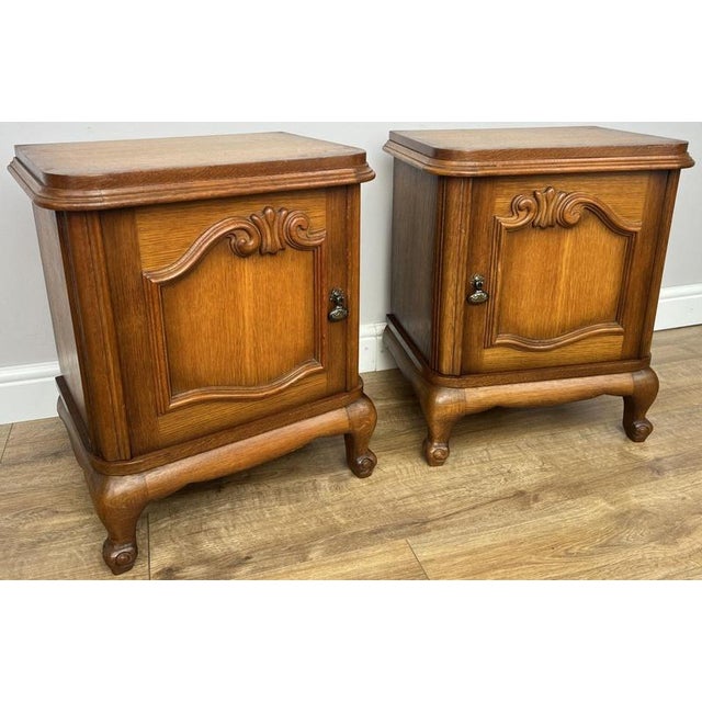 Vintage French Louis Style Bedside Tables, Set of 2 For Sale - Image 3 of 17