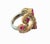 Vintage Sterling Silver Ring W/Natural Ruby and Diamond Size 4 For Sale - Image 10 of 12