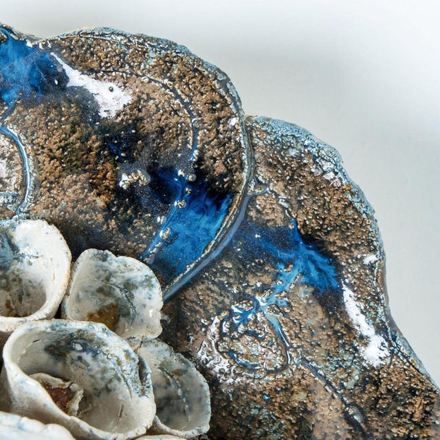 Vintage Danish Floral Ceramic Wall Light, 1970 For Sale - Image 9 of 18