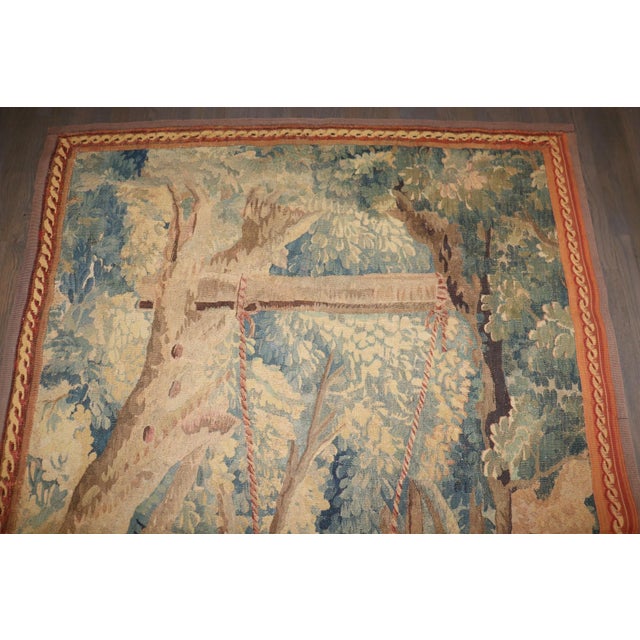 Textile Late 18th Century Flemish Man Woman Tapestry rug no. 10937 For Sale - Image 7 of 9