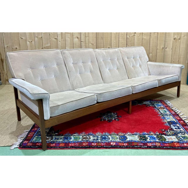 1970s Scandinavian 4-Seater Sofa in Teak, 1970s For Sale - Image 5 of 15