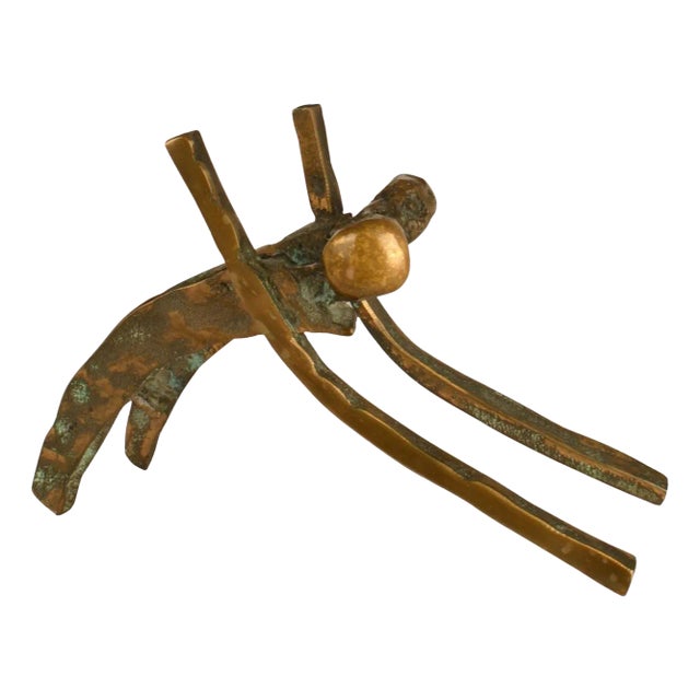 Brutalist Art Door Handles in Bronze, 1970s For Sale