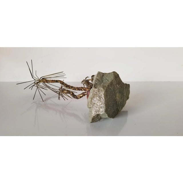 Brass 1970's Emilio Brutalist Brass Tree Sculpture on Stone Base For Sale - Image 8 of 9