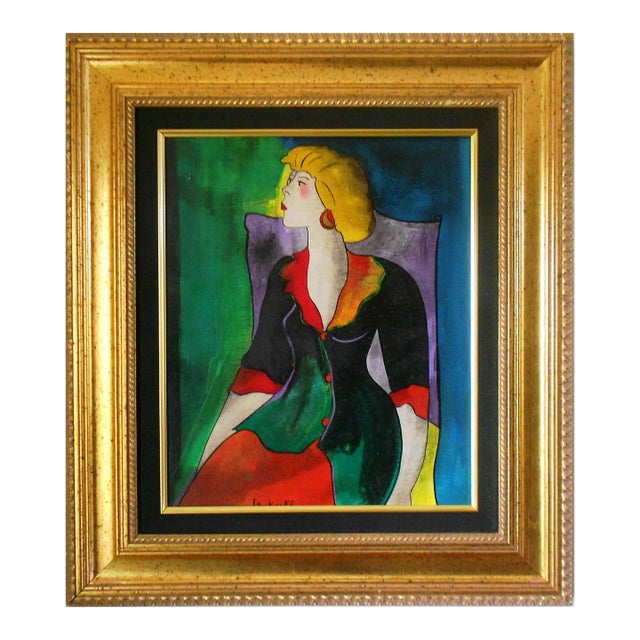 Early 21st Century "Jour de Fete" Oil Painting by Linda Le Kinff For Sale