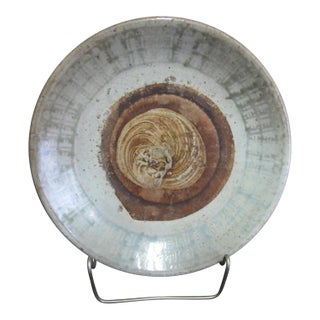 Chinese Lattice Design Pottery Organic Earthenware Shallow Decorative Bowl For Sale