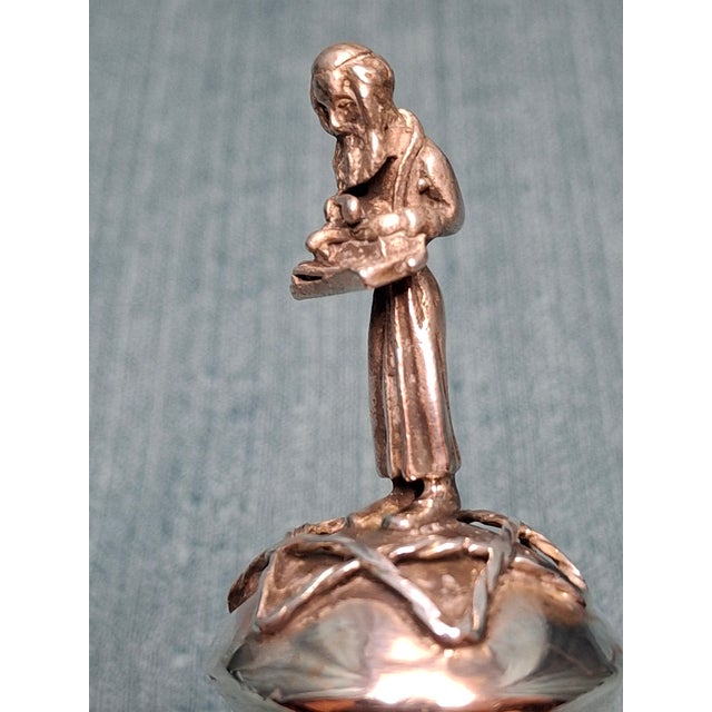 Silver Antique 1844 Imperial Silver 84 Torah Pointer Yad, 13" Rabbi Finial For Sale - Image 8 of 18