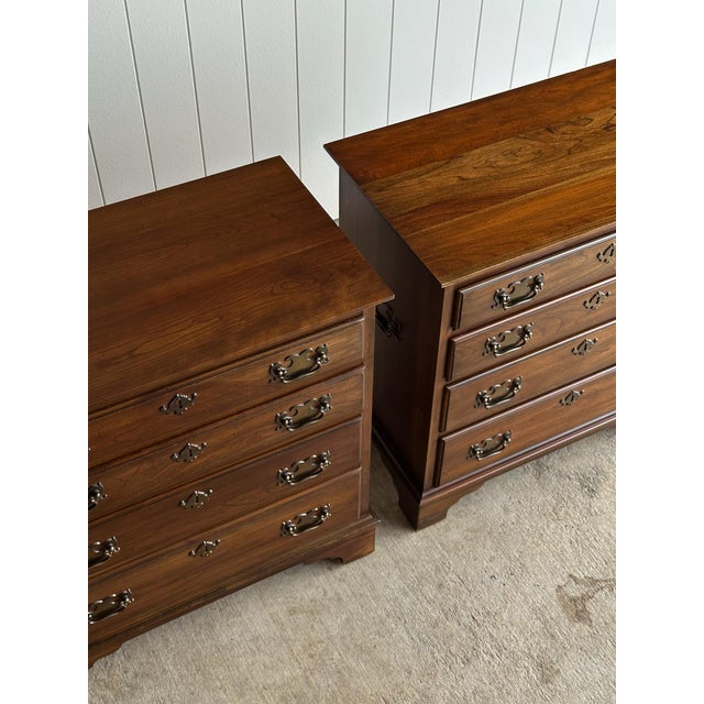 Wood Pair of Vintage Pennsylvania House Nightstand Chests, C. 1960s For Sale - Image 7 of 17