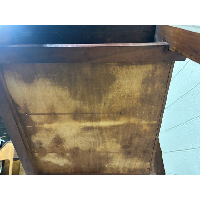 Antique Primitive Work Table Sewing Stand Desk For Sale - Image 9 of 16