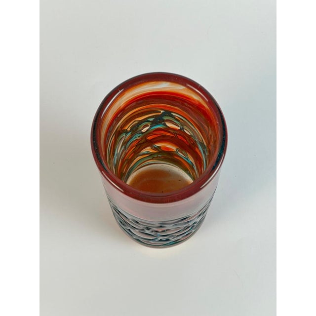 1980s Vintage Art Glass Vase from Mdina, 1980s For Sale - Image 5 of 10