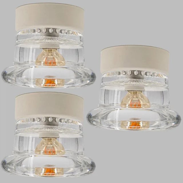 Several glass wall sconces or flush mounts by Cosack Leuchten. This light was designed and produced by Cosack Leuchten,...