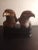 These are GORGEOUS SPI Bronzed Eagle Head on Wood Pedestal 8" Bookends Set of 2. Procured at auction BOX 34