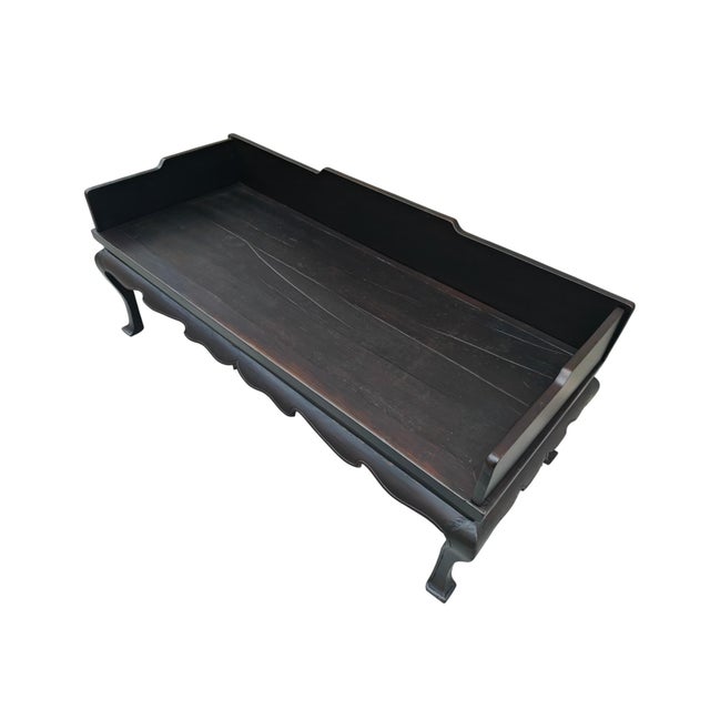 Ntique Chinese Black Lacquer Daybed Bench, Northern China, Circa 1826 For Sale - Image 4 of 8