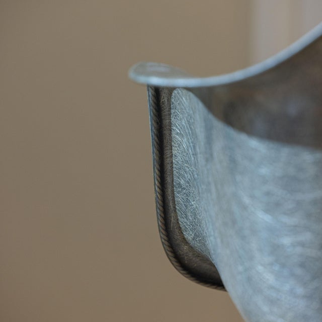 First Edition 1950s Herman Miller Eames Dax Fiberglass Armchair With Iconic Rope Edge in Greige For Sale - Image 14 of 14