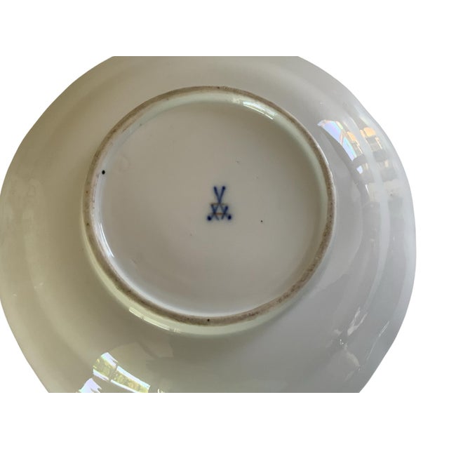 Late 19th Century Antique Meissen Deutsche Blumen Porcelain Tea Cup & Saucer Made in Germany 1860-1924 For Sale - Image 5 of 5