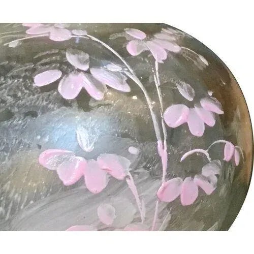 Antique M. Gregory Enamel Painted Glass Vase For Sale In Atlanta - Image 6 of 6