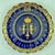 Ceramic Gustave Asch French Tours Blue & Gold Porcelain Crest Plates, Set of Six For Sale - Image 7 of 18