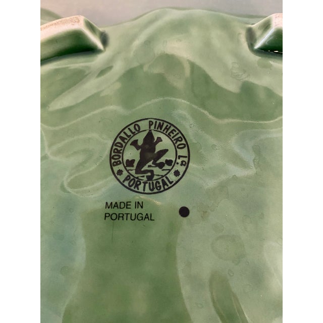 Vintage Bordallo Pinheiro Cabbage Leaf Serving Bowl For Sale In Las Vegas - Image 6 of 10