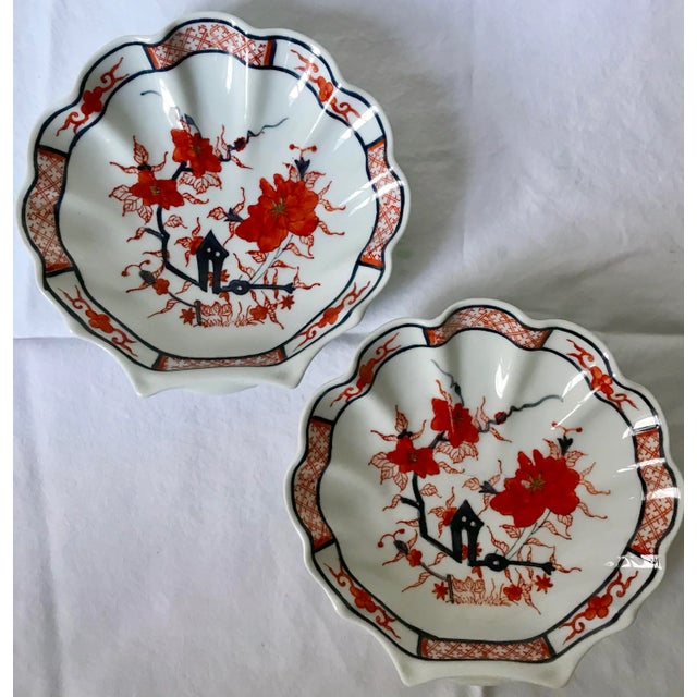 Ceramic Vintage Chinese Shell Form Dishes, Set of 2 For Sale - Image 7 of 7